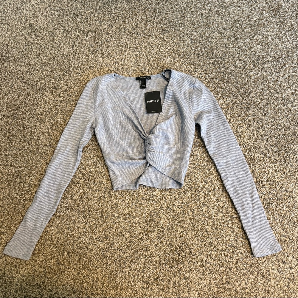 Forever 21 Women's Blue Long Sleeve Top
